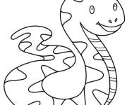 Coloriage Serpent pour pr&eacute;scolaire