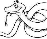 Coloriage Serpent pr&eacute;dateur mignon