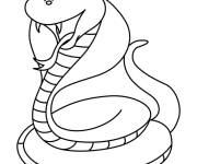 Coloriage Serpent rigolant