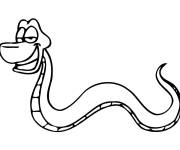 Coloriage Serpent rigolo