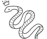 Coloriage Serpent royal avec couronne