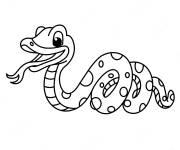 Coloriage Serpent se d&eacute;place