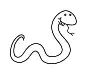 Coloriage et dessins gratuit Serpent simple à imprimer