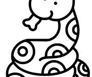 Coloriage Serpent simple maternelle
