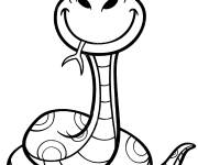 Coloriage Serpent tout adorable