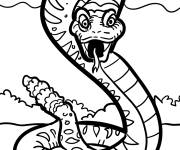 Coloriage serpent vilain