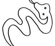 Coloriage Signe de serpent dessin&eacute; par enfant