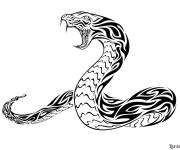 Coloriage et dessins gratuit Tatouage de serpent à imprimer
