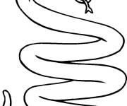 Coloriage Un &eacute;norme serpent m&eacute;chant