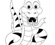 Coloriage Un serpent admirable