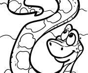 Coloriage Un serpent amical