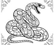 Coloriage Un serpent chinois