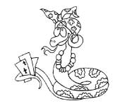 Coloriage Vip&egrave;re diseuse