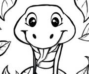 Coloriage Visage de Serpent