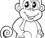 Coloriage Singe