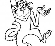 Coloriage Le Singe danse