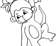 Coloriage Petit singe