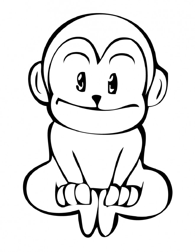 Coloriage et dessins gratuits Petit singe couleur à imprimer
