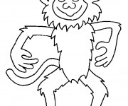 Coloriage Singe facile