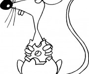 Coloriage Petite Souris dent