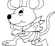 Coloriage Souris Cartoon