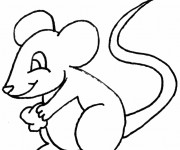 Coloriage Souris en crayon