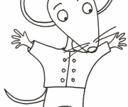Coloriage et dessins gratuit Souris lève ses mains à imprimer