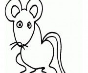 Coloriage Souris mignonne