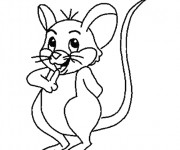 Coloriage Souris qui rit