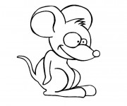 Coloriage Souris souriant