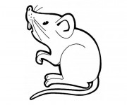 Coloriage Souris vecteur