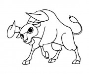 Coloriage Taureau espagnole facile