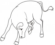 Coloriage Taureau Rod&eacute;o