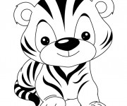 Coloriage Tigre mignon