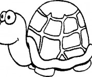 Coloriage et dessins gratuit Tortue avec le regard humoristique à imprimer