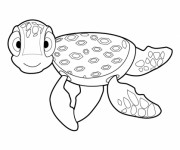 Coloriage Tortue de mer à télécharger