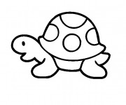 Coloriage et dessins gratuit Tortue facile à imprimer