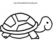 Coloriage et dessins gratuit Tortue pour enfant à imprimer