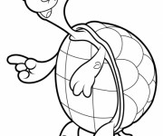 Coloriage et dessins gratuit Tortue rigolete à imprimer