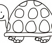 Coloriage Tortue te regarde