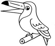 Coloriage et dessins gratuit coloriage toucan stylé à imprimer