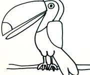 Coloriage et dessins gratuit Image toucan facile à imprimer