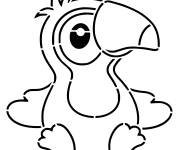 Coloriage Petit oiseau Toucan