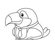 Coloriage Petit toucan dr&ocirc;le