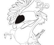 Coloriage Rafael, le toucan personnage de Rio