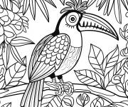 Coloriage Toucan adulte en ligne