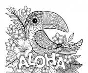 Coloriage Toucan anti-stress  pour adulte