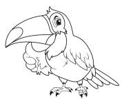Coloriage Toucan confiant de bande anim&eacute;