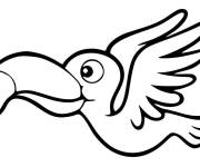 Coloriage Toucan en volant