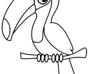 Coloriage Toucan oiseau stylé